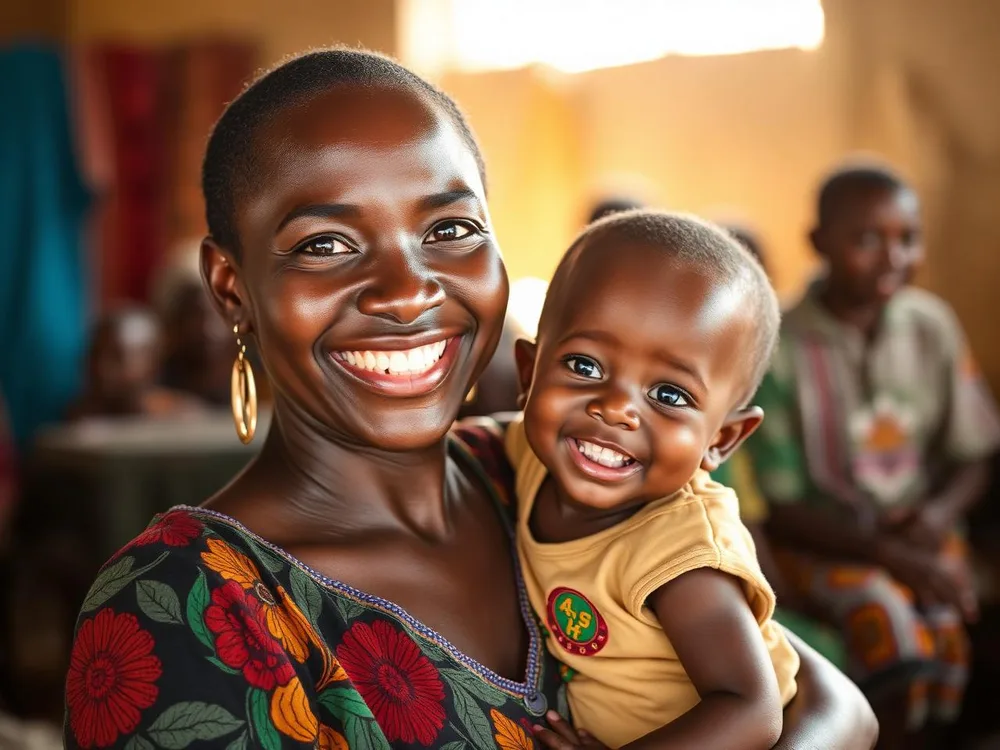 Jeune mère et son enfant accompagnés par l’association Gracemada